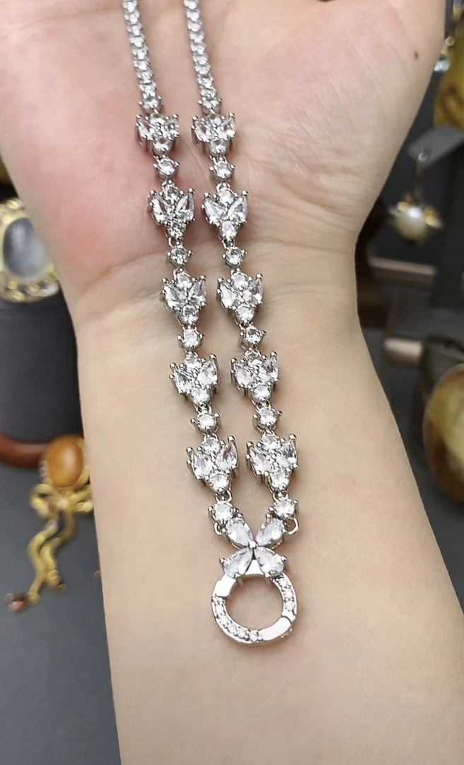 合金锆石项链 （50cm长）时尚项链气质轻奢