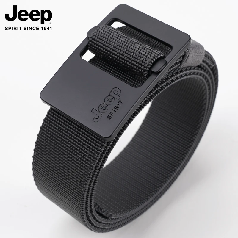 JEEPSPIRIT正品户外帆布皮带青年时尚简约学生潮男纯尼龙腰带裤带