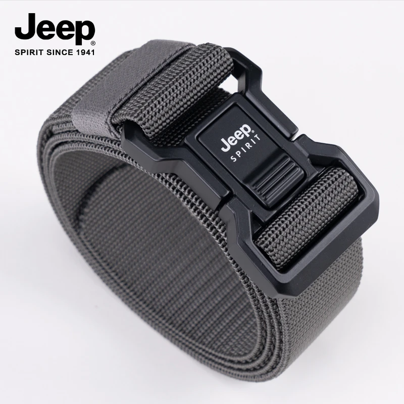 JEEP SPIRIT战术男士皮带铝合金帆布腰带男款潮男韩版简约腰带
