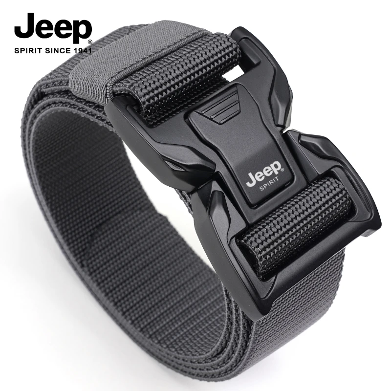 JEEPSPIRIT迷彩帆布皮带男战术腰带商务百搭韩版尼龙户外工装腰带