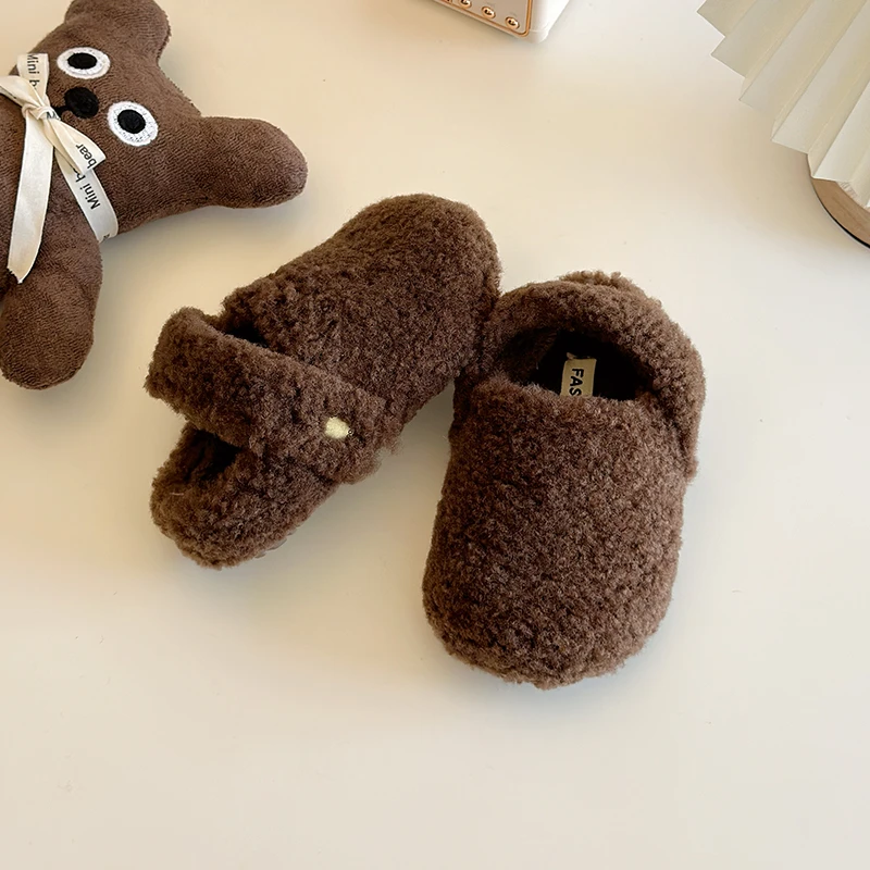 ABC女童勃肯棉鞋2024冬季新款儿童鞋子加绒小女孩二棉宝宝毛毛鞋