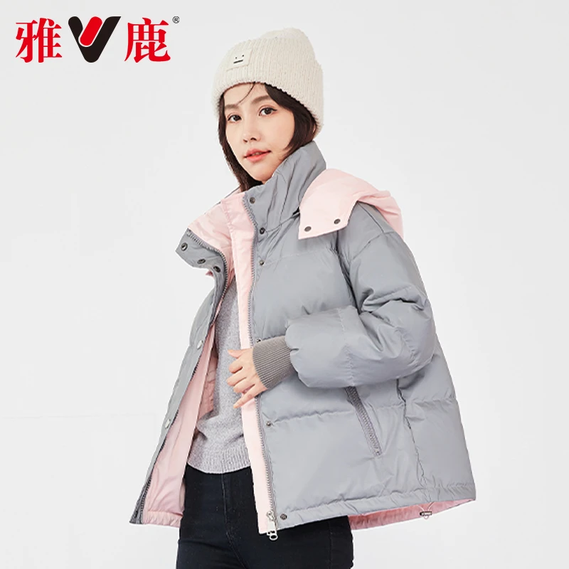 V/雅鹿2024年冬季羽绒服女短款洋气时尚保暖韩版外套-Y7001A27150