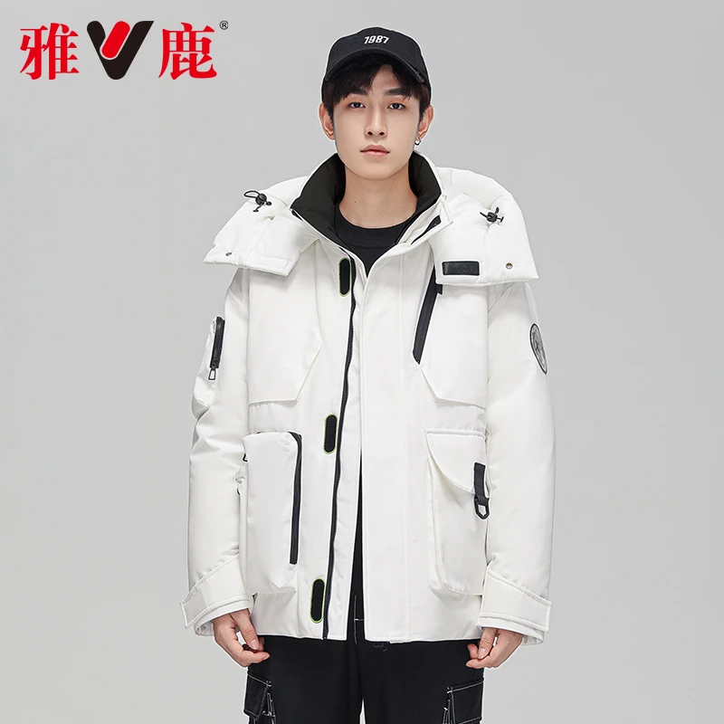 V/雅鹿2024冬季新款羽绒服男女同款休闲保暖宽松外套-YU807W06150