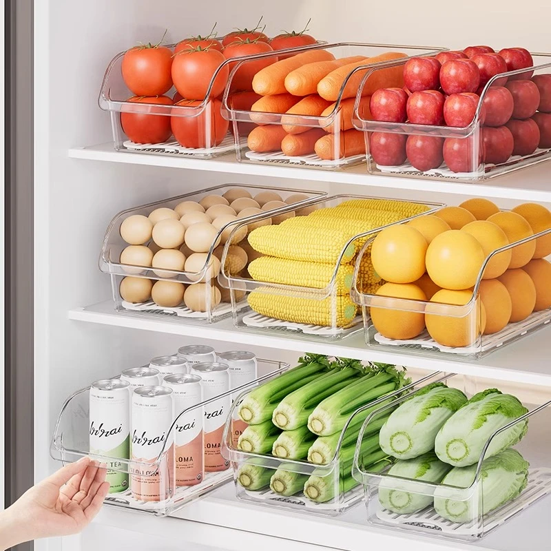 冰箱收纳盒食品级保鲜盒整理水果冰柜鸡蛋储物架家用塑料储存盒