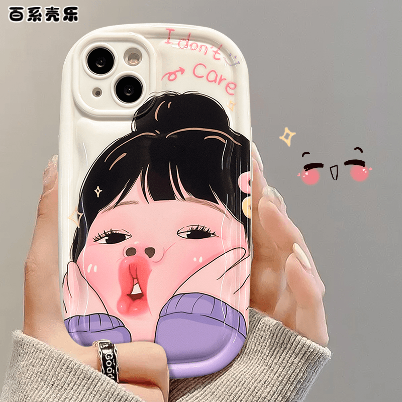 苹果13女款小胖子手机壳iPhone15promax大头搞怪情侣新款高级防摔