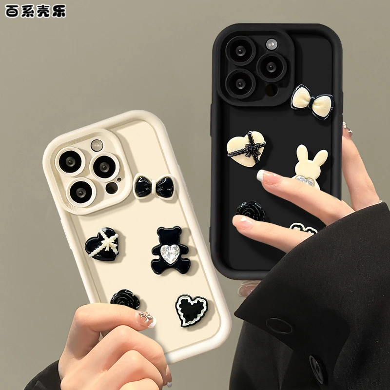 蝴蝶结爱心苹果15华为/vivo/oppo/小米天眼阶梯iPhone14pro手机壳