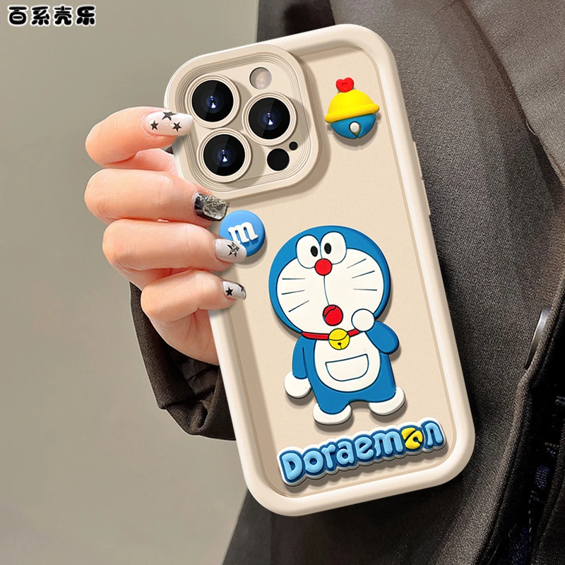 哆啦公仔天眼阶梯苹果华为vivo女款oppo小米iPhone15promax手机壳