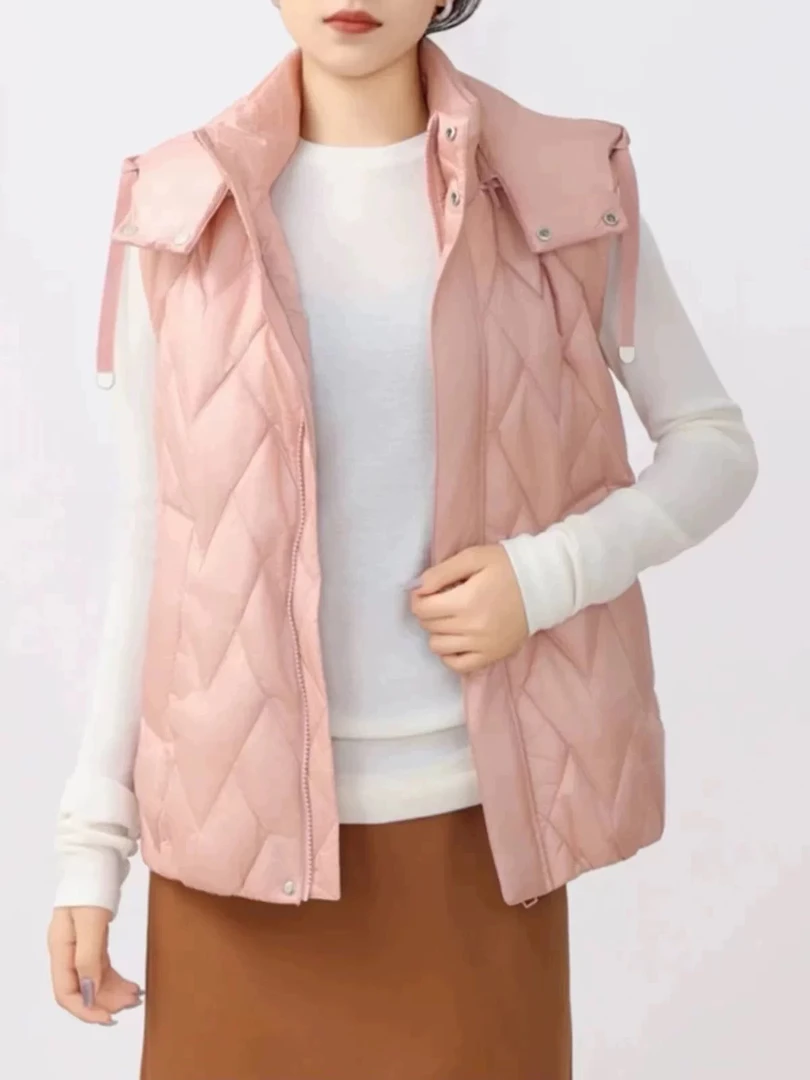 阿玛施专柜正品秋冬新品百搭新雪丽棉马甲外套带帽小版型5400747