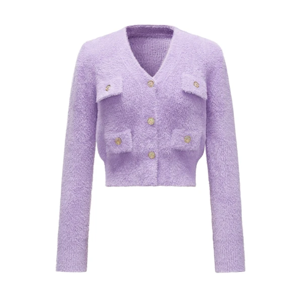 【曼德诗】时尚长袖气质设计感秋冬新款毛针织衫Y731307352