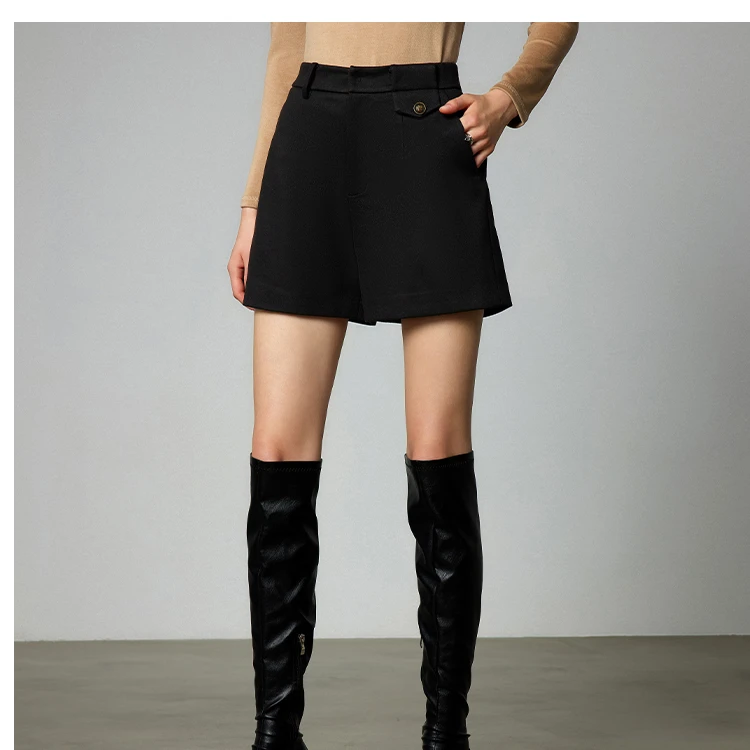 时尚休闲裤女夏季气质宽松感百搭显瘦直筒短裤Y110109