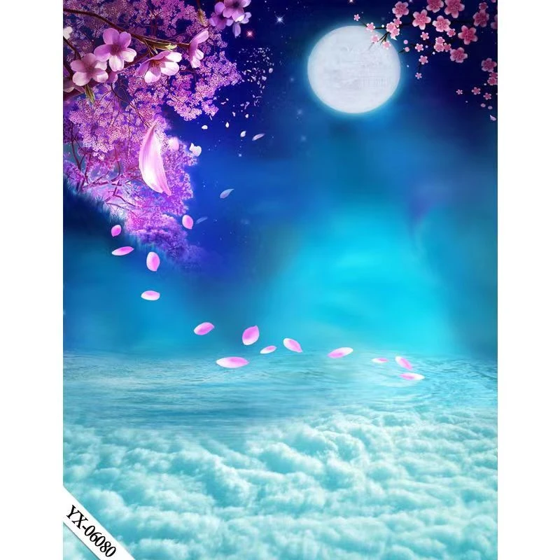 24小时户外直播风景画主播背景直播间背景图墙3D立体逼真背景布