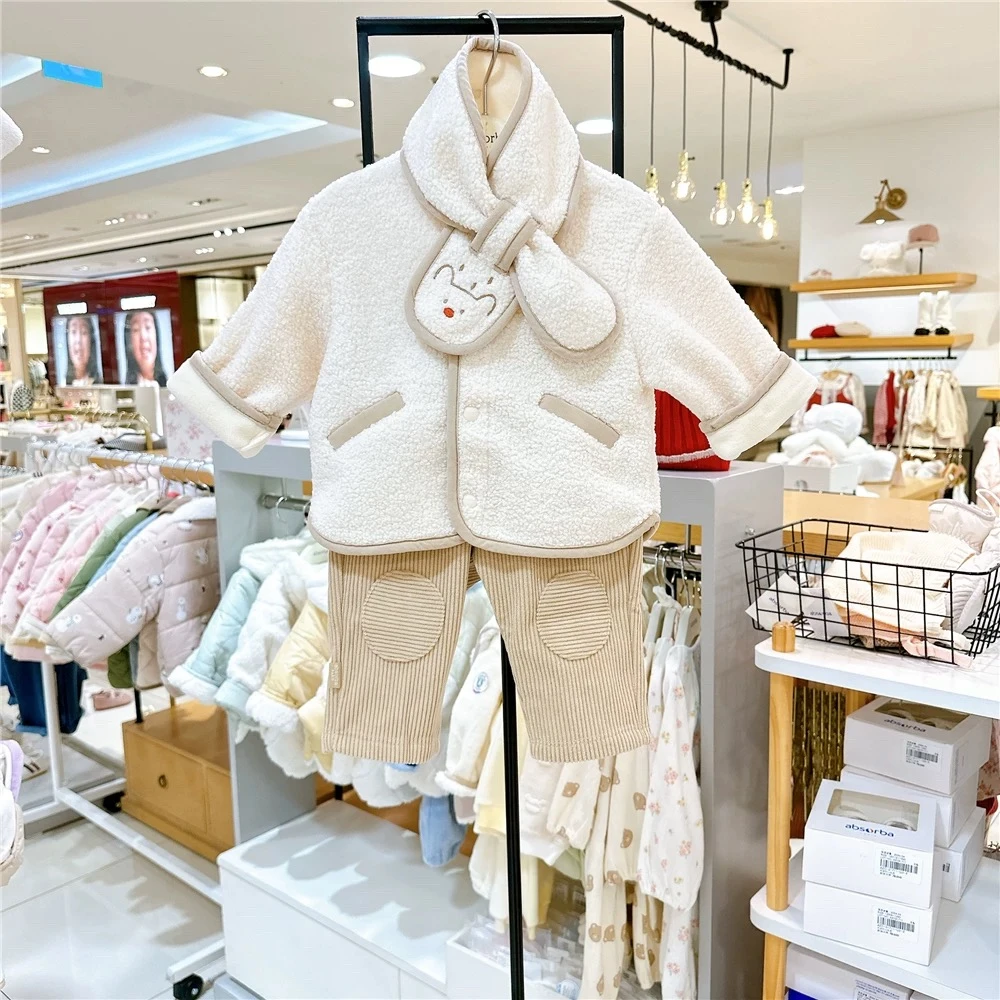 韩单爱宝围脖套装毛绒加厚时尚