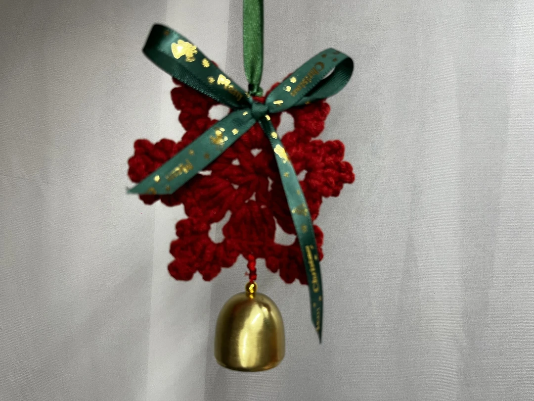 圣诞雪花挂件款红色米色（带包装礼盒款）