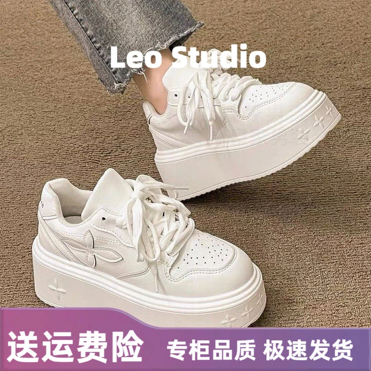 Leo Studio丨小众四叶幸运2024春新款全皮7cm高弹防滑厚底鞋时尚I