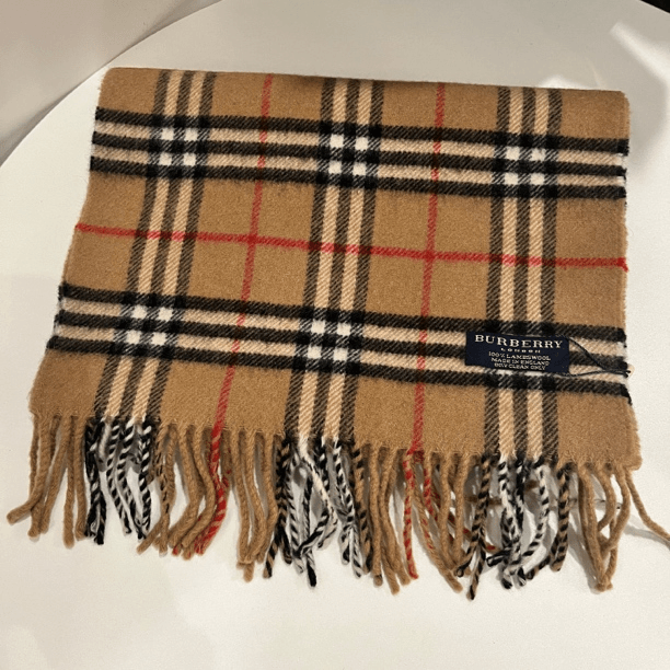 95新  Burberry 围巾经典格子百分百羊毛围巾