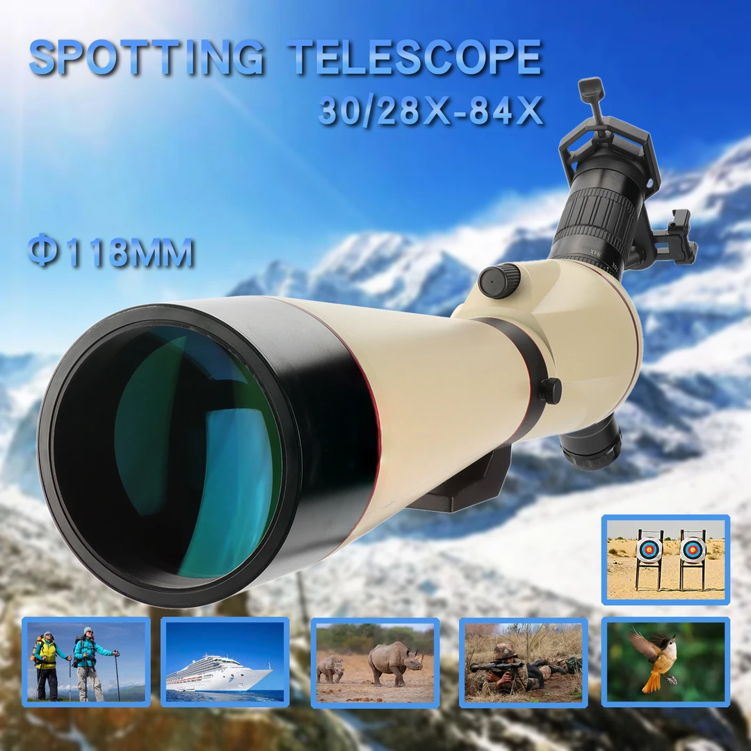 HANNIA/中科环亚双目镜望远镜30/28-84X118mm口径观察月球凹凸面