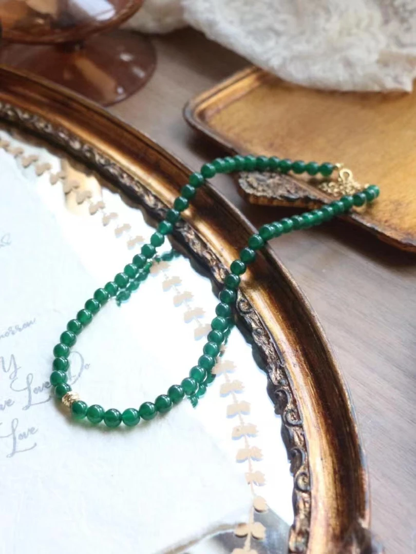 【7A级绿玛瑙】纯天然散珠