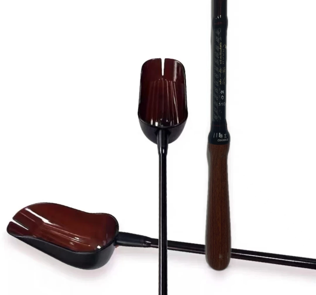 实木握把碳素竿身超硬超轻高档户外钓鱼打窝勺