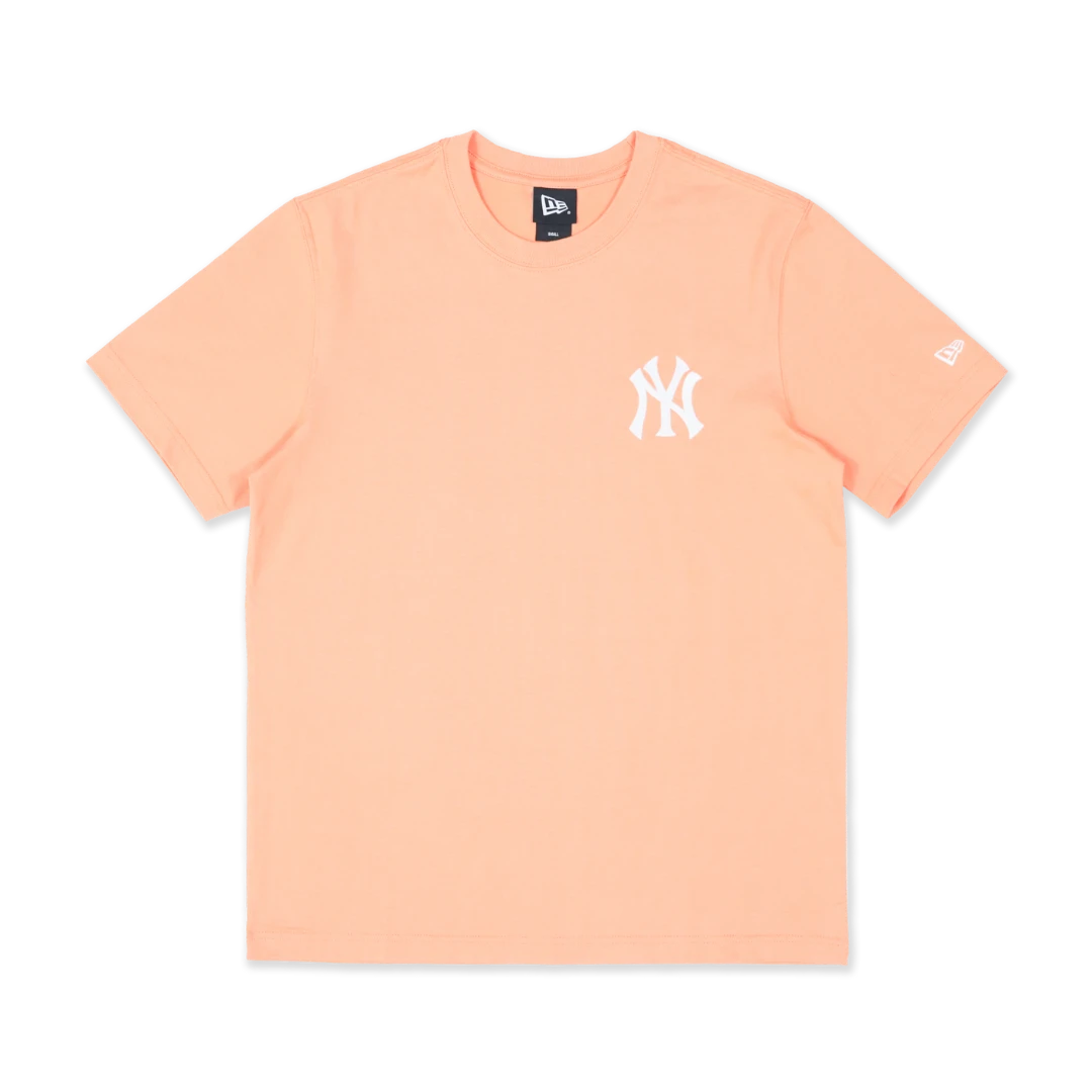 NEW ERA夏季MLB运动短袖简约户外刺绣情侣圆领NY LOGO经典T恤