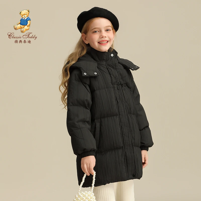 精典泰迪秋冬加厚保暖女童羽绒服TD2404Y991YF