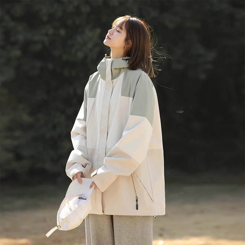 秋季新款美式户外百搭复古潮流山系宽松潮流情侣连帽休闲夹克6605