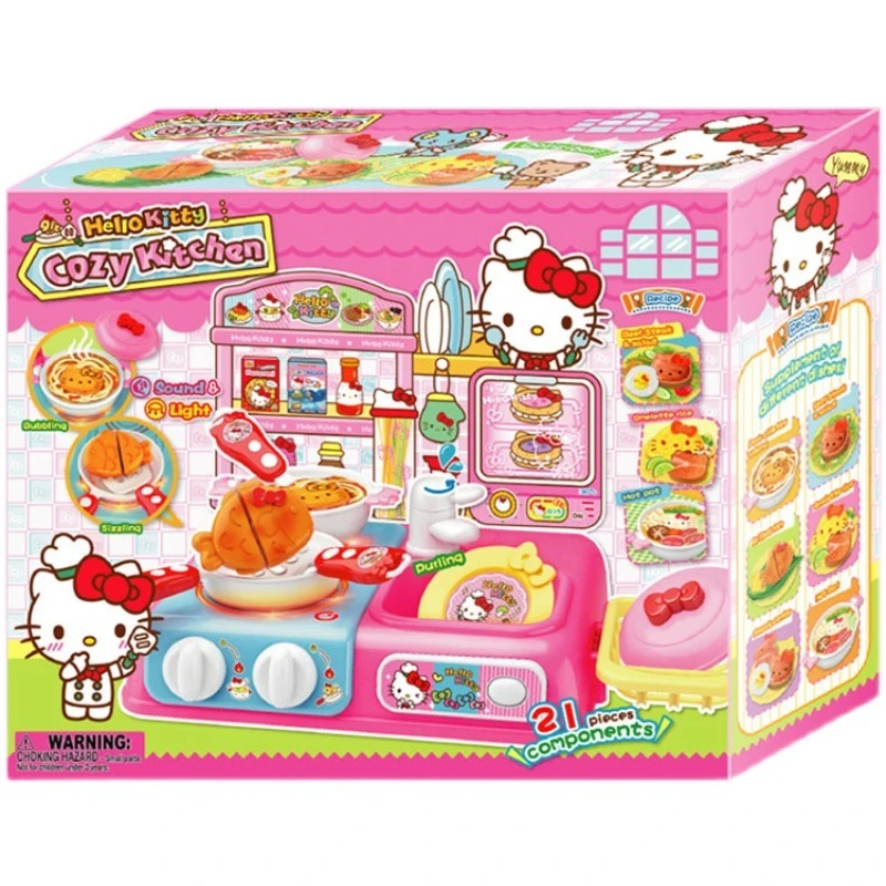 HelloKitty凯蒂猫凯帝猫美味小厨房仿真电磁炉厨房做饭声光玩具