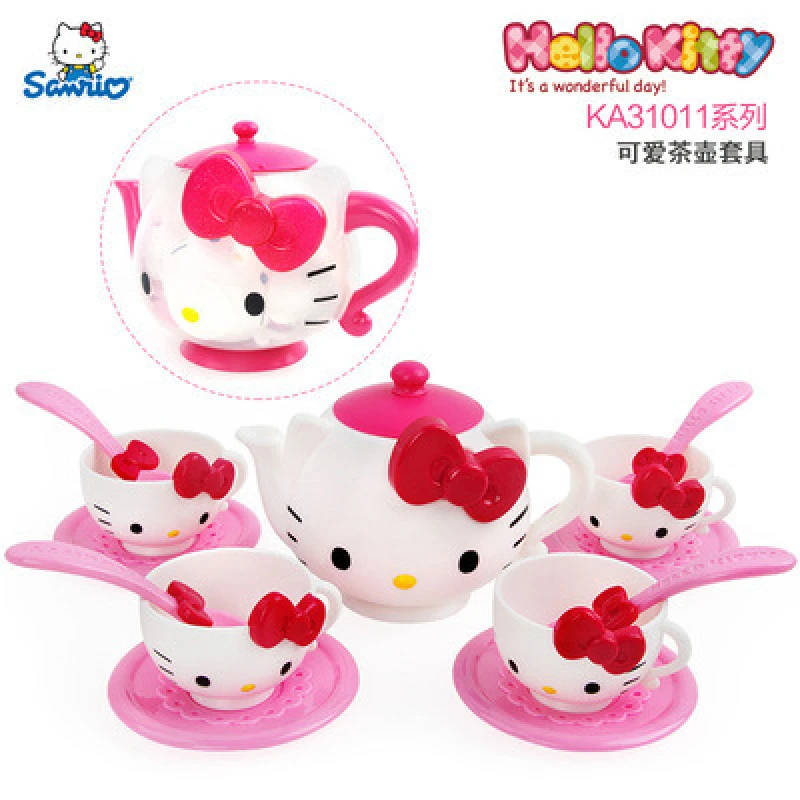 hello kitty凯蒂猫 茶壶茶杯儿童角色扮演女孩洋娃娃过家家玩具