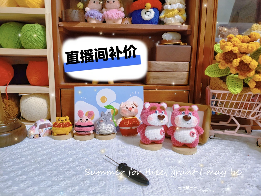 直播间补价专拍可爱玩偶发夹摆件，姐姐栗毛线店