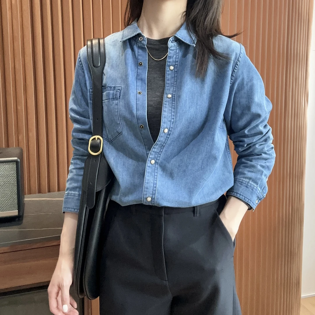 【燕子甄选】劳伦斯升级款进口染料百搭通勤软薄休闲牛仔衬衫3071cs