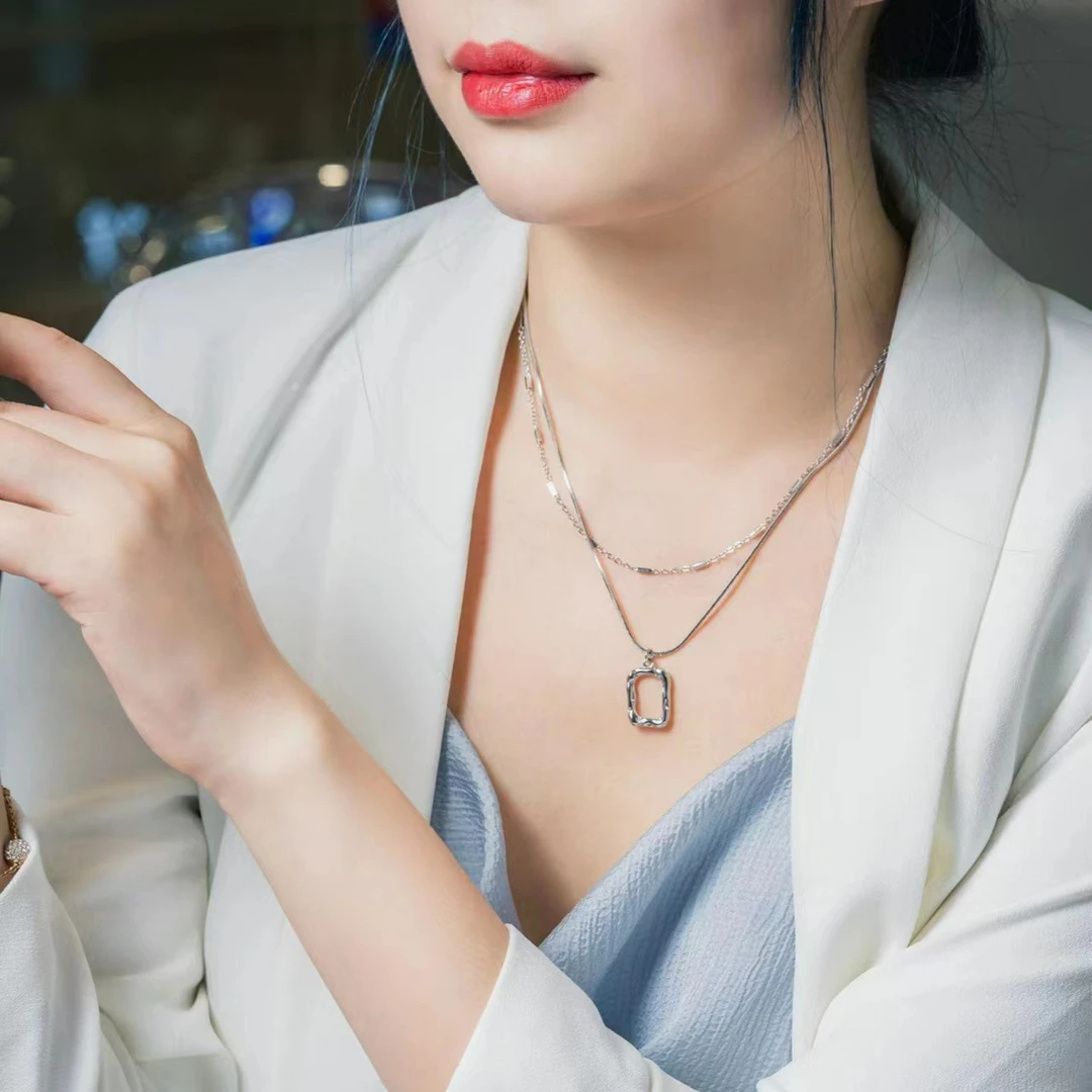 非金属项链 【燕子甄选】气质简约叠戴时尚精致小众轻奢项链4272pj