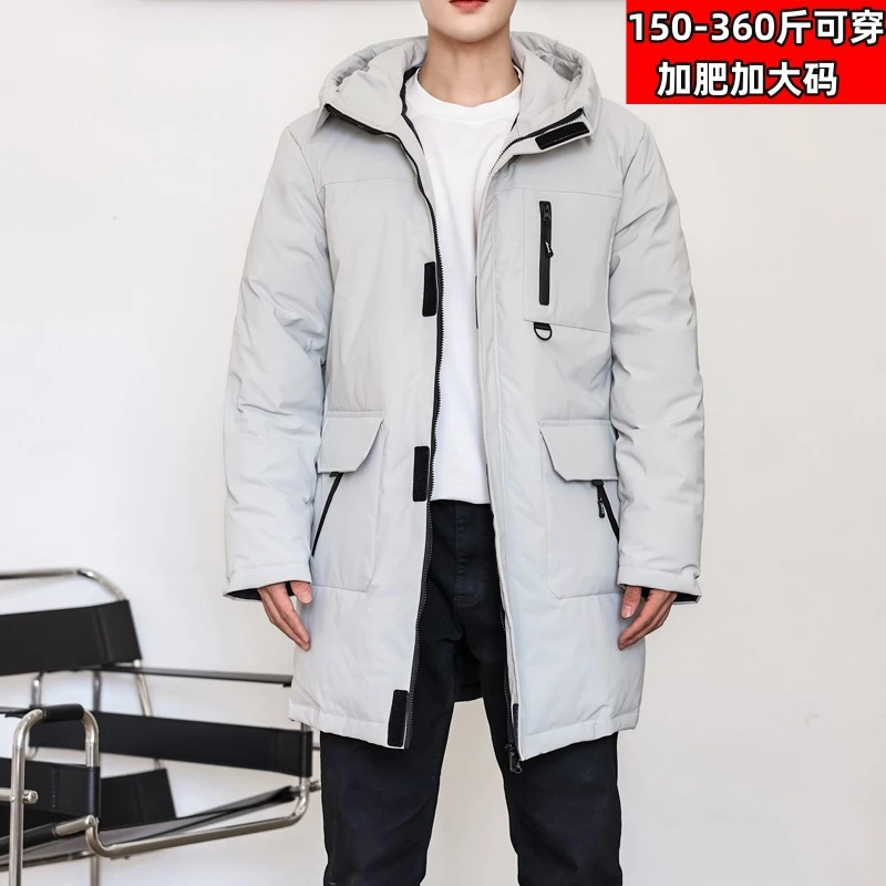 波司登加肥加大码胖哥中长款男士羽绒服200斤300斤400斤潮流防寒