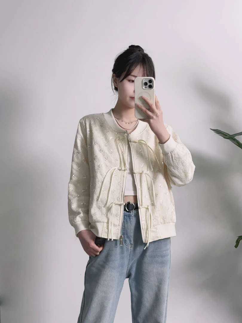 中式国风流苏盘扣外套女春新款时尚洋气百搭短款夹克上衣气质2609