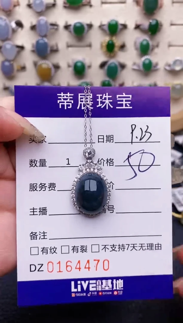 【闪购商品】翡翠颈饰银S925镶嵌/4470