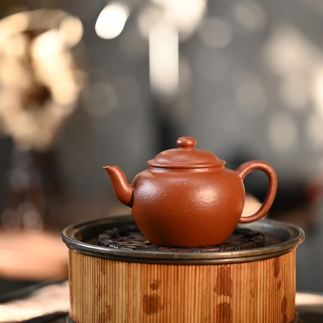 摹古小煤窑梨皮朱泥全手工制作非池古式壶150cc
