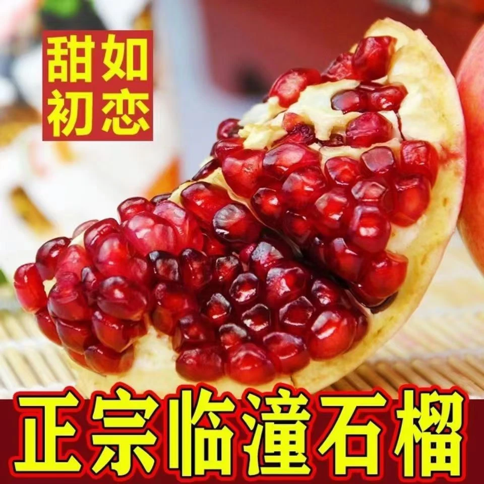 临潼石榴，12个装1箱，净含量8.5斤左右，个别果子有裂纹