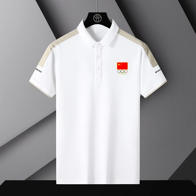 国家队运动翻领短袖t恤男女夏季中国China田径游泳训练Polo衫衣服