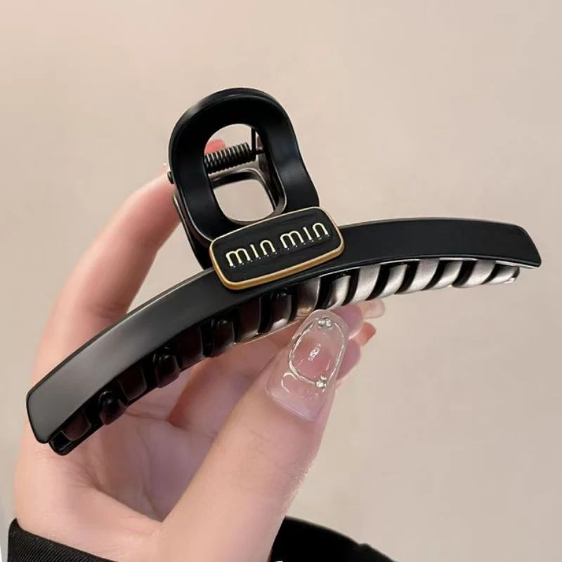 2024新款min百搭复古抓夹网红发卡洋气一字夹法式大抓夹碎发批发