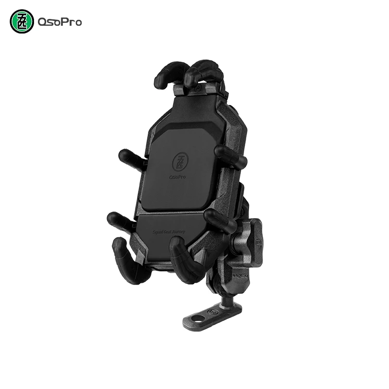 五匹osopro摩托车手机支架电动车导航固定架防盗减震直角甲壳支架