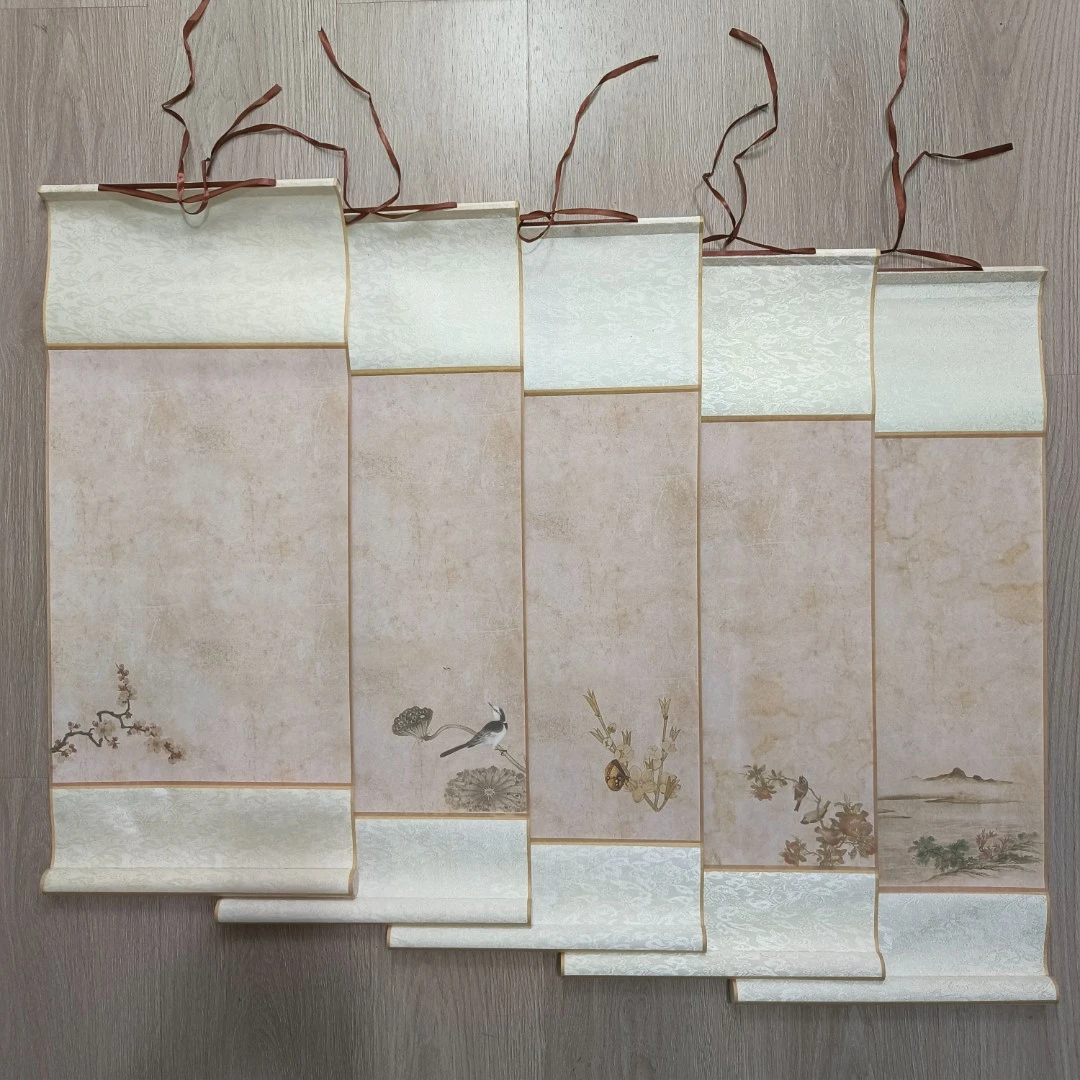 四尺六开微喷挂轴32*72 国画书法 山水花鸟 单色