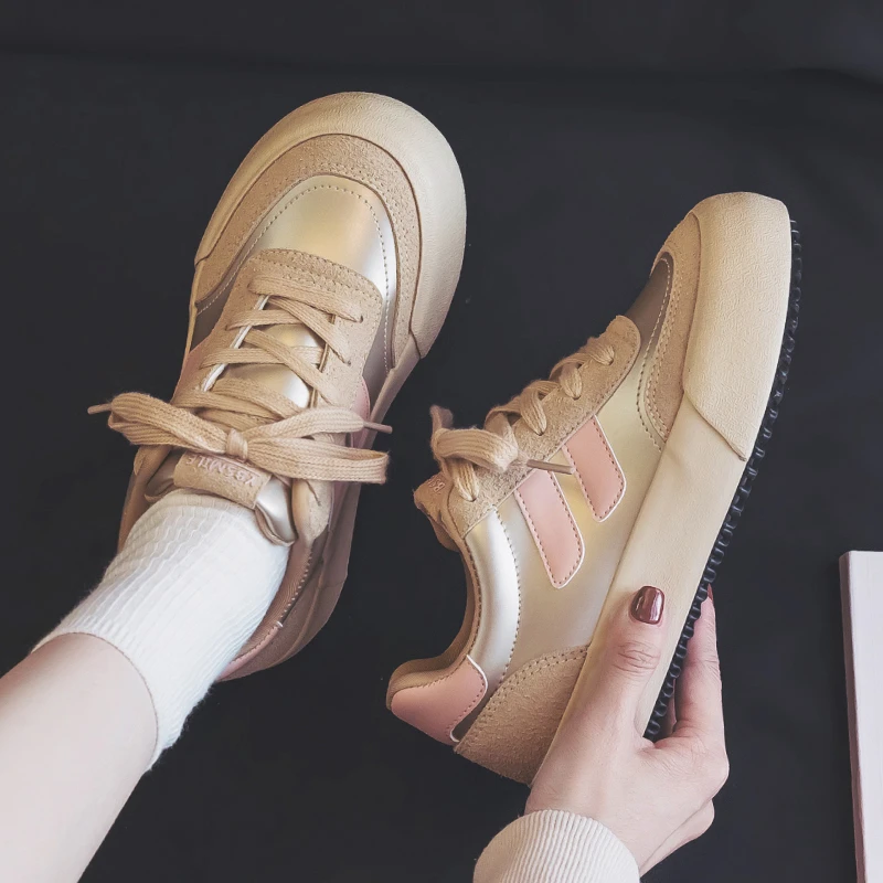 【Bin】美拉德不加绒与加绒2025秋冬新款韩版板鞋女小白鞋休闲百搭