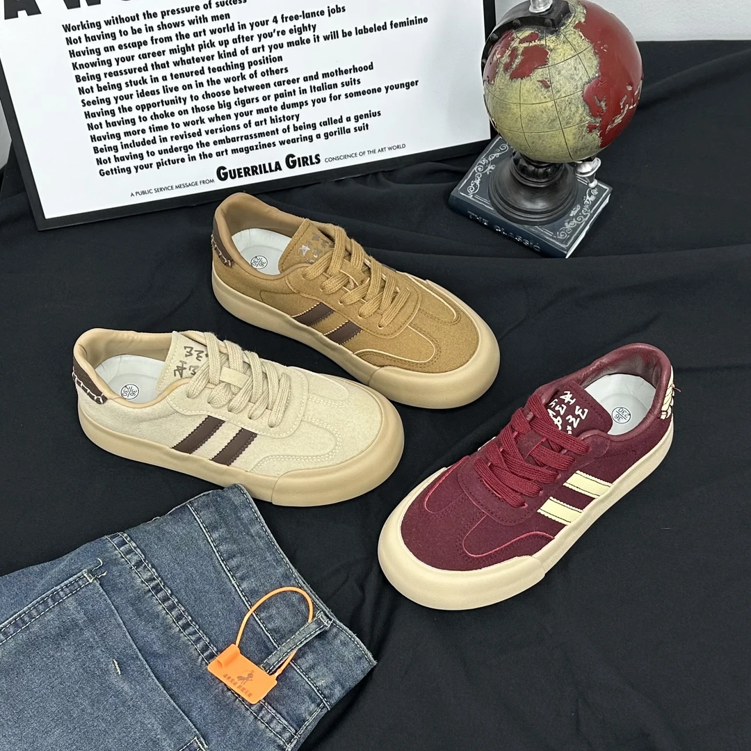 【Bin】春秋爆款潮流设计感板鞋2025新款百搭运动鞋复古舒适休闲鞋