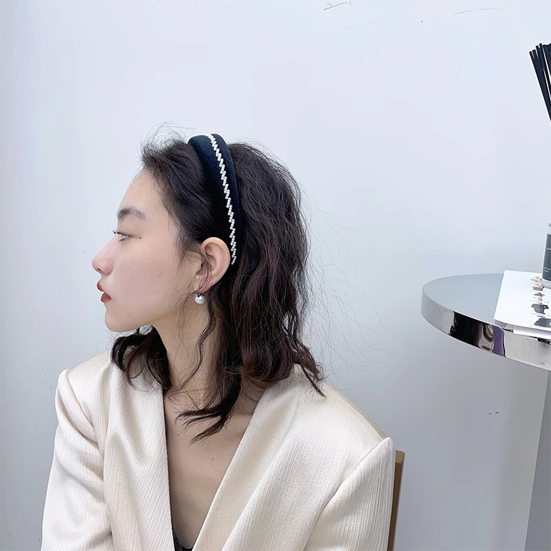 复古丝绒高颅顶发箍女精致显脸小发卡2023年新款