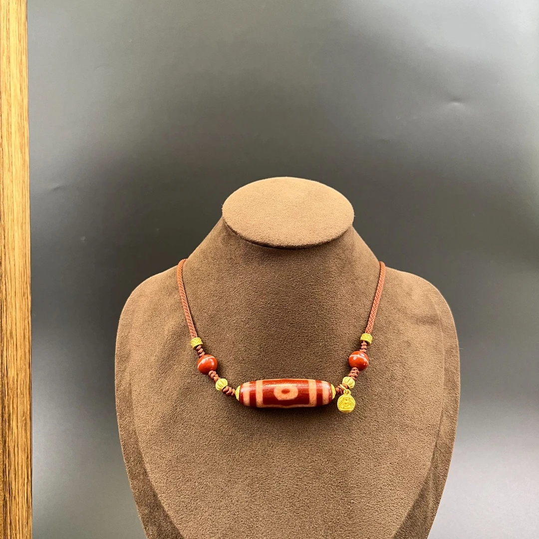 美泓精品红肉大鹏宝盖三眼颈饰颈链