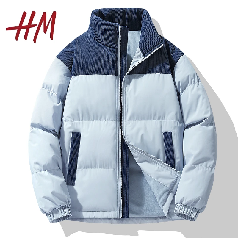 HM韩版棉服男秋冬季2024新款情侣加厚保暖棉衣棉袄子外套女宽松