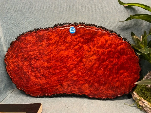 缅甸花梨干泡台茶盘茶具茶几实木红木尺寸48*25*1.2