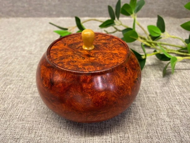 缅甸花梨茶叶罐品香罐茶具配件家用罐子尺寸10*7