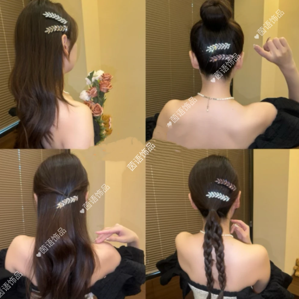 茵语饰品  闪闪麦穗冰透碎发夹2025新款侧边后脑勺发夹气质百搭