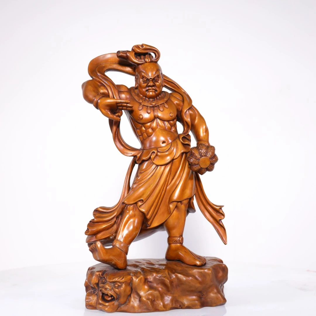 全铜 哼哈二将(一对)摆件