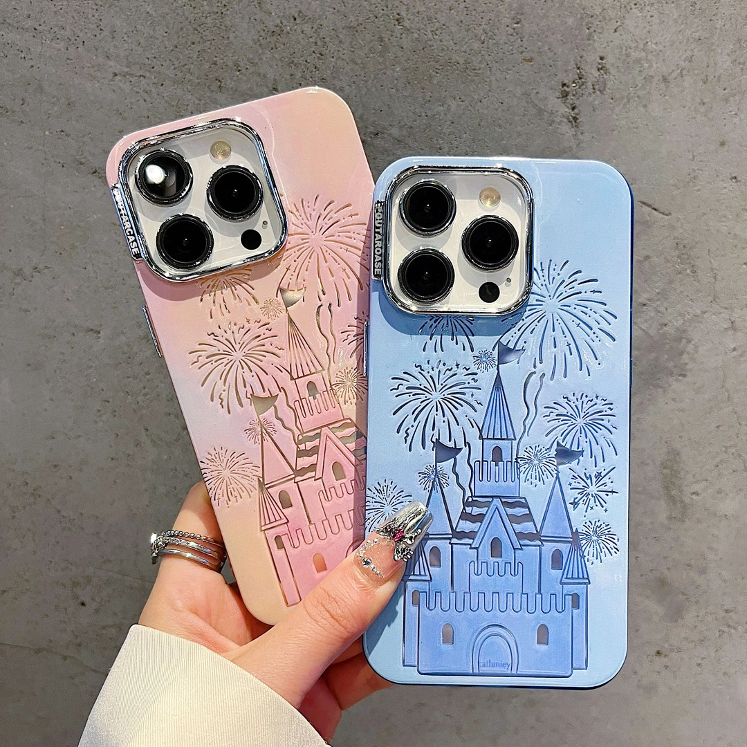 电镀水波纹适用苹果15/iPhone/华为手机壳包边个性保护套网红创意