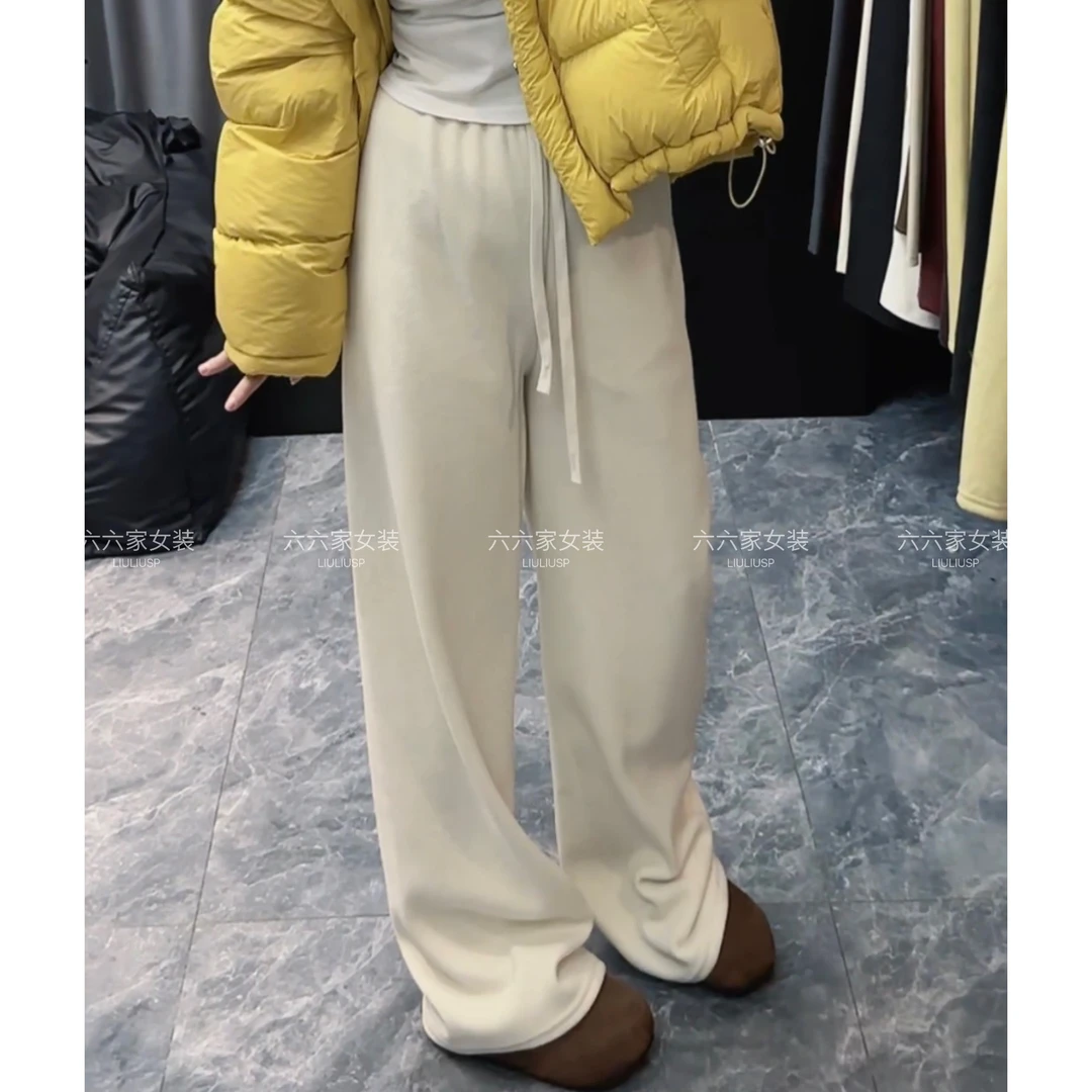 版型巨显瘦加绒加厚窄版毛巾阔腿裤！遮肚子修饰腿型超推荐！婴儿绒